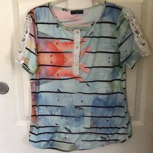 Watercolor Print Shirt